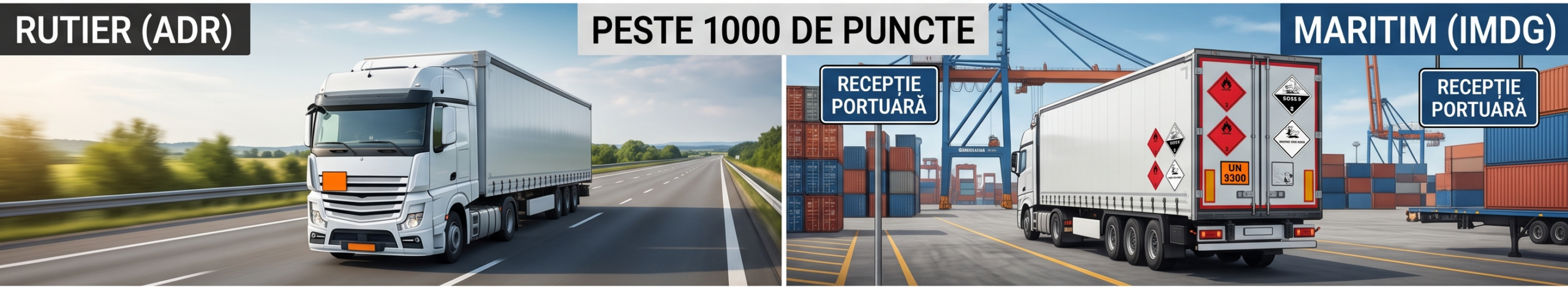 Etichetare ansamblu rutier peste 1000 puncte și plăci-etichetă maritime IMDG